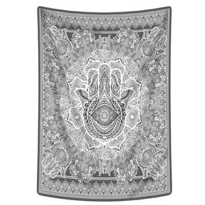 OMA Hamsa Tapestry For Luck Wall Hanging Bohemian Hippie Home Decor Large